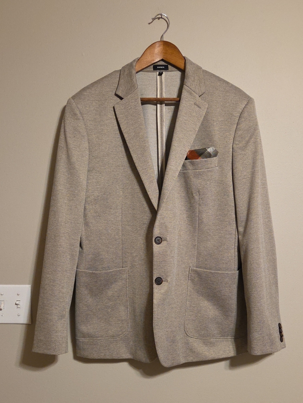 Express Men's Light Taupe Blazer Sport Coat